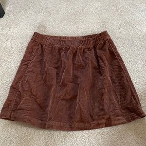 Brown corduroy skirt